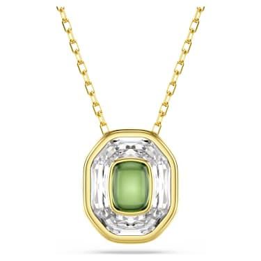 Chroma 펜던트, 옥타곤 컷, 그린, 18K 골드 피니시 - Swarovski, 5705580