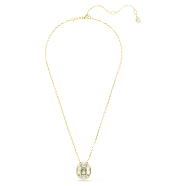 Chroma pendant, Octagon cut, Green, Gold-tone plated - Swarovski, 5705580