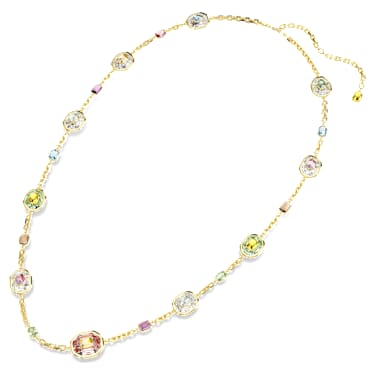 Chroma strandage, Octagon cut, Multicolored, Gold-tone plated - Swarovski, 5705581