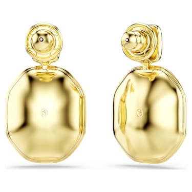 Chroma damla küpeler, Asimetrik tasarım, Sekizgen kesim, Çok renkli, 18k altın rengi yüzey - Swarovski, 5705582