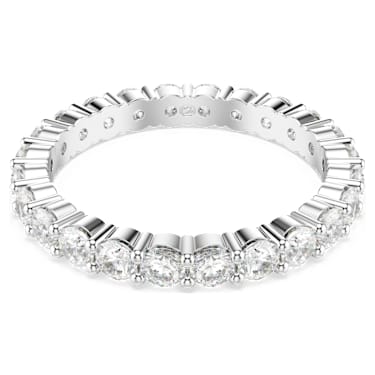 Matrix Vittore 戒指, 圆形切割, 白色, 银色润饰 - Swarovski, 5705601