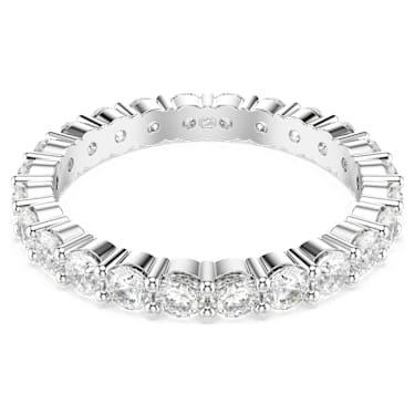 Matrix Vittore 戒指, 圆形切割, 白色, 银色润饰 - Swarovski, 5705601