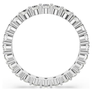 Matrix Vittore 戒指, 圓形切割, 白色, 銀色調潤飾 - Swarovski, 5705601