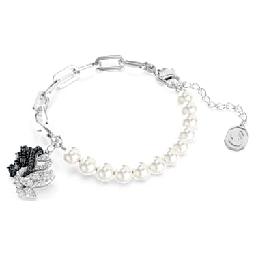 Swan 브레이슬릿, 크리스털 펄, 스완, 블랙, 믹스 메탈 피니시 - Swarovski, 5705720
