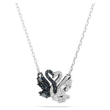 Swan 鏈墜, 天鵝, 黑色, 多種金屬潤飾 - Swarovski, 5705721