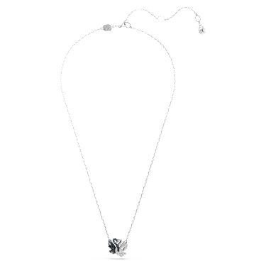 スワロフスキー Swarovski  『スワン4Ｐ【Ｌ・Ｍ2・Ｓ】』　Ｓ17Ｃ Swan Kolye, Kuğu, Siyah, Karışık metal yüzey | Swarovski