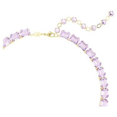 Millenia ネックレス, オクタゴンカット, パープル, 18Kゴールドコーティング - Swarovski, 5705754