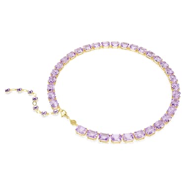 Millenia ketting, Octagon-slijpvorm, Paars, ‎18k gouden afwerking - Swarovski, 5705754