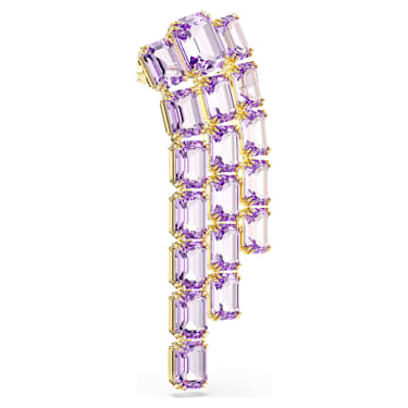Broche Millenia, Talla octogonal, Morado, Acabado en oro de 18 quilates - Swarovski, 5705756