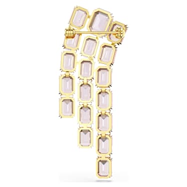 Millenia brooch, Octagon cut, Gold-tone plated - Swarovski, 5705756