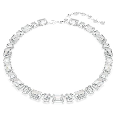 Millenia Tennis 네크리스, 옥타곤 컷, 화이트, 로듐 플래팅 - Swarovski, 5705757