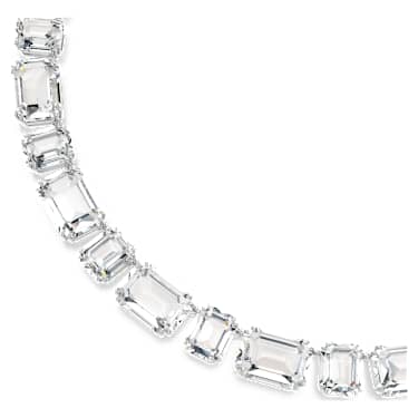 Millenia Tennis 네크리스, 옥타곤 컷, 화이트, 로듐 플래팅 - Swarovski, 5705757