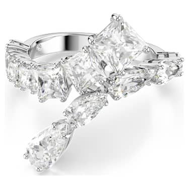 Anillo Matrix, Tallas mixtas, Blanco, Baño de rodio - Swarovski, 5705759