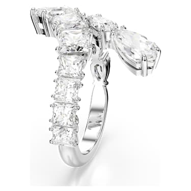 Anillo Matrix, Tallas mixtas, Blanco, Baño de rodio - Swarovski, 5705759