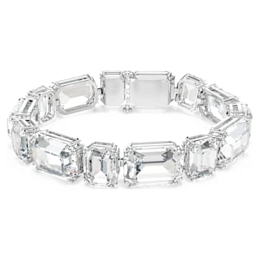 Millenia Tennis 브레이슬릿, 옥타곤 컷, 화이트, 로듐 플래팅 - Swarovski, 5705770