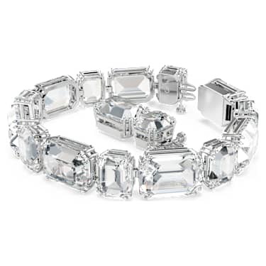 Millenia Tennis 브레이슬릿, 옥타곤 컷, 화이트, 로듐 플래팅 - Swarovski, 5705770