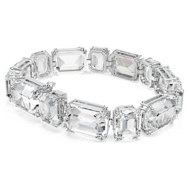 Millenia Tennis 브레이슬릿, 옥타곤 컷, 화이트, 로듐 플래팅 - Swarovski, 5705770