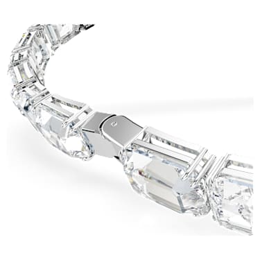 Collier Tennis Millenia, Taille octogonale, Blanc, Métal rhodié - Swarovski, 5705789