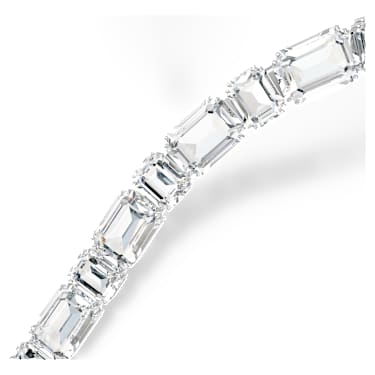 Collier Tennis Millenia, Taille octogonale, Blanc, Métal rhodié - Swarovski, 5705789