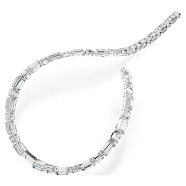 Collier Tennis Millenia, Taille octogonale, Blanc, Métal rhodié - Swarovski, 5705789
