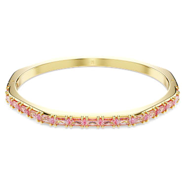 Bracelet-jonc Matrix, Taille baguette, Forme octogonale, Rose, Placage de ton or - Swarovski, 5705791