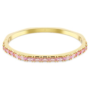 Bracelet-jonc Matrix, Taille baguette, Forme octogonale, Rose, Doré à l’or 18 carats (750/1000) - Swarovski, 5705791