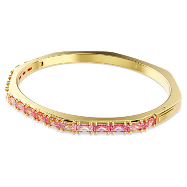 Bracelet-jonc Matrix, Taille baguette, Forme octogonale, Rose, Placage de ton or - Swarovski, 5705791
