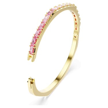 Bracelet-jonc Matrix, Taille baguette, Forme octogonale, Rose, Doré à l’or 18 carats (750/1000) - Swarovski, 5705791