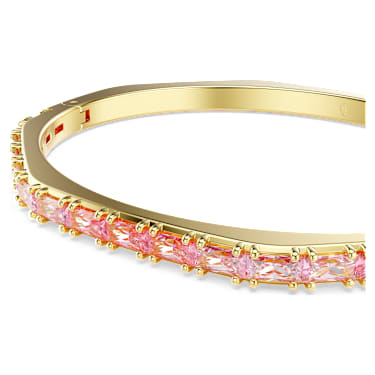 Bracelet-jonc Matrix, Taille baguette, Forme octogonale, Rose, Placage de ton or - Swarovski, 5705791