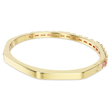 Bracelet-jonc Matrix, Taille baguette, Forme octogonale, Rose, Placage de ton or - Swarovski, 5705791