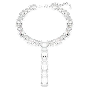 Millenia Halskette, Verschiedene Schliffe, Weiß, Rhodiniert - Swarovski, 5705799