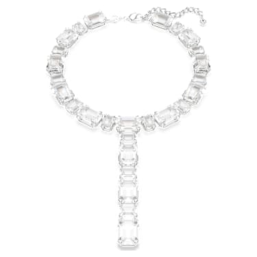 Millenia Halskette, Verschiedene Schliffe, Weiß, Rhodiniert - Swarovski, 5705799