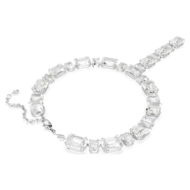 Millenia Halskette, Verschiedene Schliffe, Weiß, Rhodiniert - Swarovski, 5705799