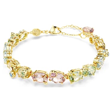 Bracciale Tennis Gema, Taglio misto, Multicolore, Placcato color oro - Swarovski, 5705808