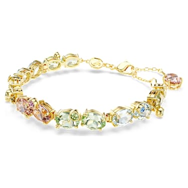 Bracelet Tennis Gema, Tailles variées, Multicolore, Placage de ton or - Swarovski, 5705808