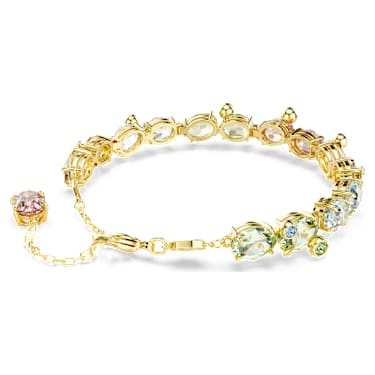 Bracelet Tennis Gema, Tailles variées, Multicolore, Placage de ton or - Swarovski, 5705808