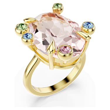 Anillo Gema, Conjunto (3), Tallas mixtas, Multicolor, Acabado en oro de 18 quilates - Swarovski, 5705812