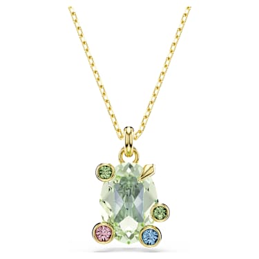 Gema medál, Vegyes metszés, Többszínű, 18 kt-os aranybevonat - Swarovski, 5705816
