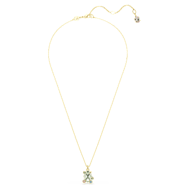 Gema pendant, Mixed cuts, Multicolored, 18K gold finish - Swarovski, 5705816