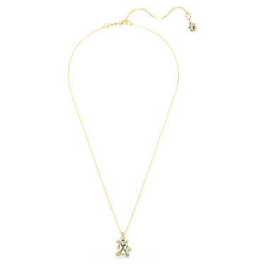 Gema pendant, Mixed cuts, Multicoloured, Gold-tone plated - Swarovski, 5705816