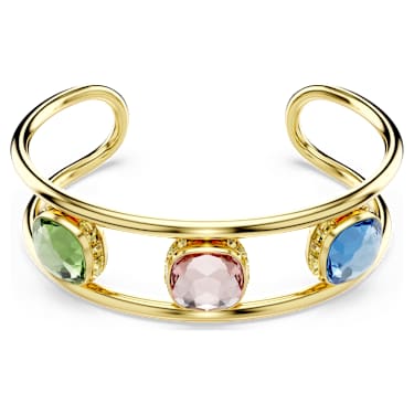 Chroma 커프, 쿠션 컷, 멀티컬러, 골드 톤 플래팅 - Swarovski, 5705836