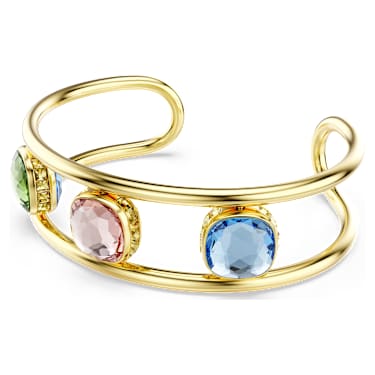 Brazalete Chroma, Talla cojin, Multicolor, Baño tono oro - Swarovski, 5705836