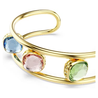 Brazalete Chroma, Talla cojin, Multicolor, Baño tono oro - Swarovski, 5705836