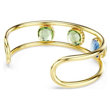 Brazalete Chroma, Talla cojin, Multicolor, Baño tono oro - Swarovski, 5705836