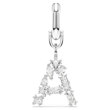 Charm Symbolica, A, Blanc, Métal rhodié - Swarovski, 5706333