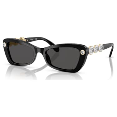 Ochelari de soare, Formă fluture, SK6033, Negri - Swarovski, 5706550