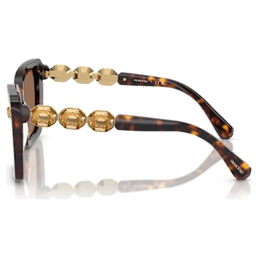 Sunglasses, Square shape, SK6032, Brown - Swarovski, 5706554
