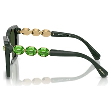 Sunglasses, Square shape, SK6032, Green - Swarovski, 5706555