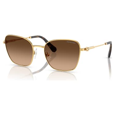 Lunettes de soleil, Forme carrée, SK7029, Ton doré - Swarovski, 5706557