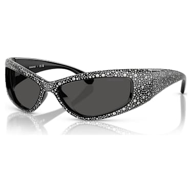 Óculos de sol, Modelo máscara, SK6027, Preto - Swarovski, 5706558